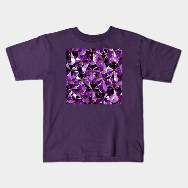 Purple Amethysts Kids T-Shirt by etherElric